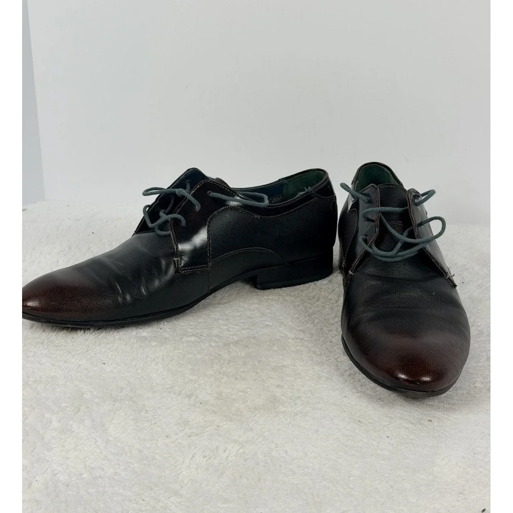 Ted Baker Gorrden Men's Leather Derby Dress Shoes Brown Burnished US 9.5 EU 42.5